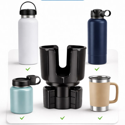 Adjustable Car Cup Holder Expander Adapter Fits Stanley Yeti Hydro Flask