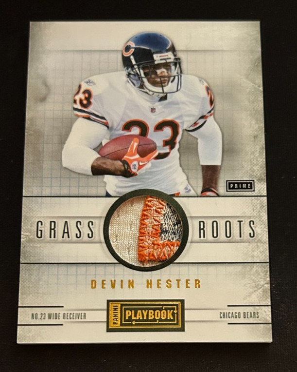 2012 Panini Playbook Grass Roots Devin Hester Patch /25 #46