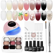 JODSONE Patting Gel Nail Polish Kit, 9 Colors U V/LED Gradient 9COLOR-PPG 