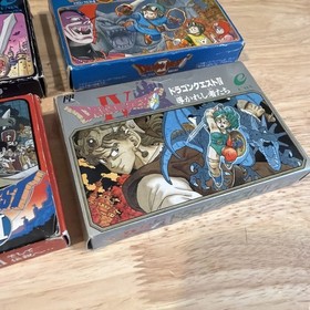 Dragon Quest 1 2 3 4 NINTENDO Famicom FC Japanese NTSC-J CIB w/ Manual Box
