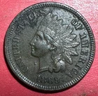 1869 US Indian Head Cent! AU Details! Semi Key Date! Old US Coin!