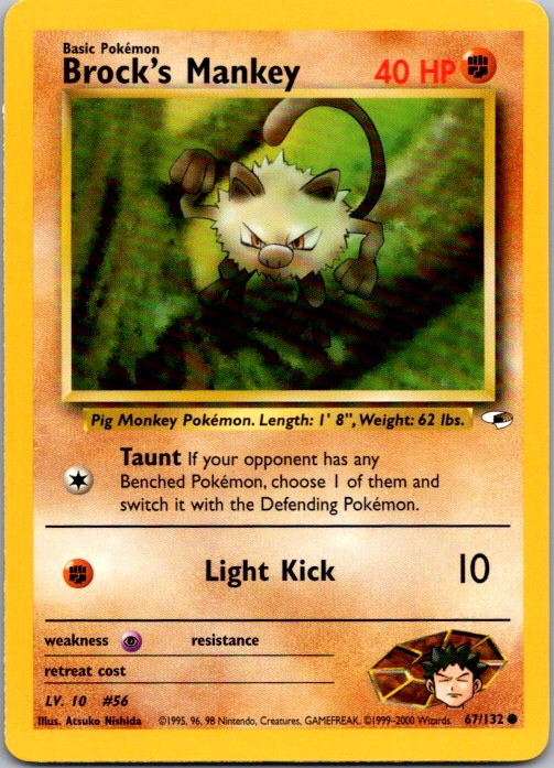 Gym Heroes #067/132 Brock's Mankey (67)