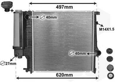 Motorkühler Wasserkühler *** IR PLUS *** VAN WEZEL 06002124 für BMW Z3 E30 E36