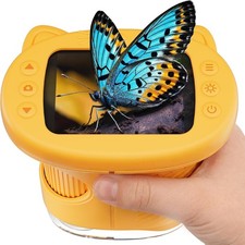 1000X Digital Microscope for Kids Handheld, 4K 2.4" IPS Screen Portable Mini