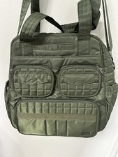 Bolso de Viaje Lug Puddle Jumper VERDE Acolchado Nylon Bolso de Mano Fin de Semana