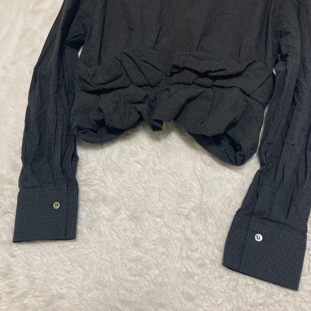 PRANK PROJECT Voluminous Ruffled Short Shirt Blac… - image 10