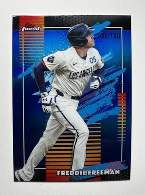 2026 Topps Finest /150 Freddie Freeman UNCOMMON BLUE REFRACTOR #163 Dodgers