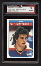 1982-83 OPC #380 DALE HAWERCHUK ROOKIE CARD KSA 9 MINT
