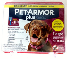 BONUS PACK PetArmor Plus Flea Tick Spot Treatment for Large Dogs - 3 Pack 1