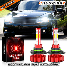 For Dodge Avenger 2008-2014 9006 LED Headlight Bulbs Low 6000K Fanless White 2x