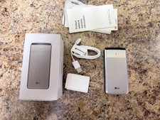 LG VN220 Exalt Verizon Unlocked 4G VoLTE Camera Flip Phone Silver. MINT Cond.