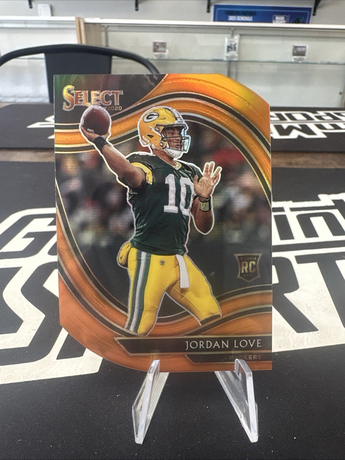 2020 Panini Select #347 Jordan Love Rookie Die Cut Orange Prizm Field Level Rc