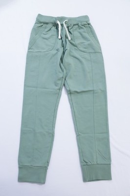 MNG By Mango Unisex Kid's Cotton Drawstring Joggers JL3 Green Size XS NWT