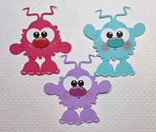 Little Alien Monster Set. Scrapbook, Card Making Paper Piecing