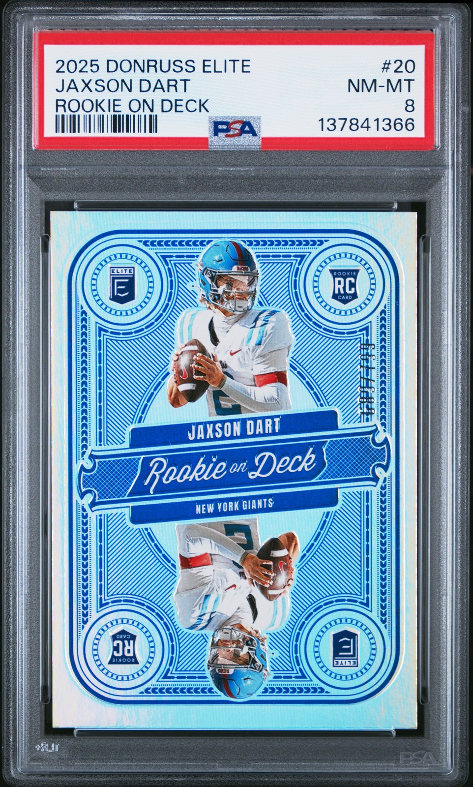 Jaxson Dart Panini Donruss Elite Rookie on Deck #20 Base