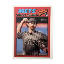 Topps 2026 Heritage Red Border Rookie Nolan McLean #150 New York Mets