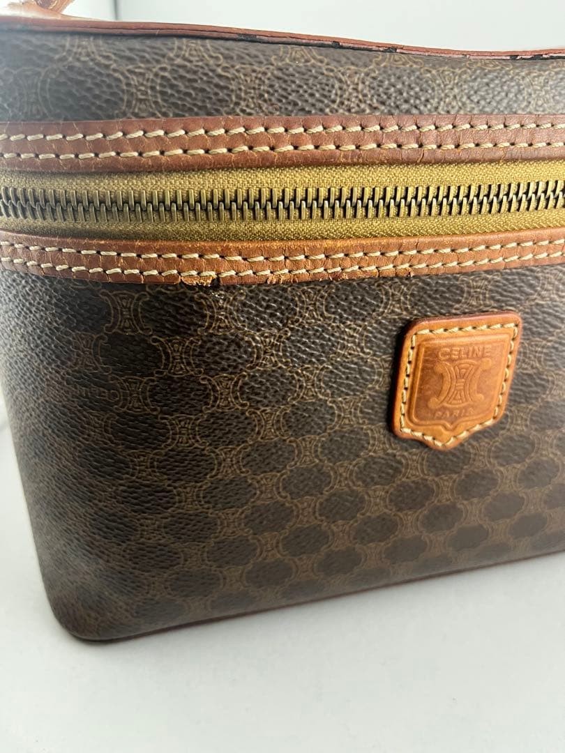 CELINE M93 Vanity Bag Pouch Vintage Leather Cosmetic Case Small