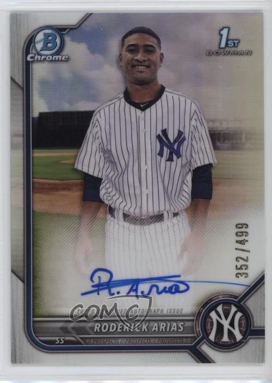 2022 Bowman Chrome Prospect Auto Refractor 352/499 Roderick Arias #CPA-RA