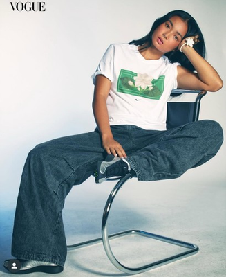 #ad #ad Alexandra Alex Eala NIKE By You Full in Bloom Sampaguita Shirt Women’s Sz MEDIUM $79.95