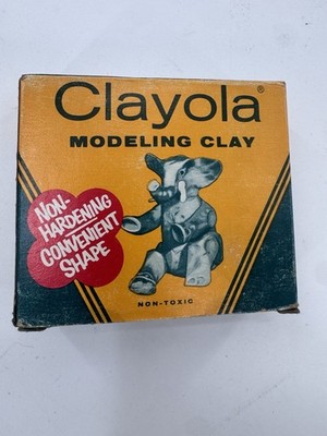 Vtg CRAYOLA Modeling Clay Binney & Smith NOS Original 1 Pound Box 4 colors