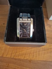 Emporio Armani Watch.ar01956 Blue Face  Stainless Steel  Mint Working In Box.