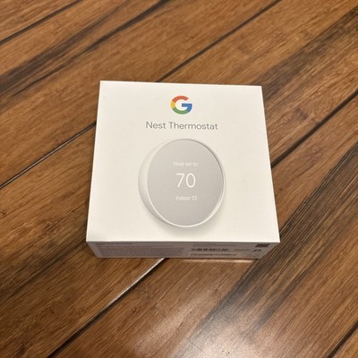 Google Nest Smart Thermostat, Snow, NEW open box but never used 