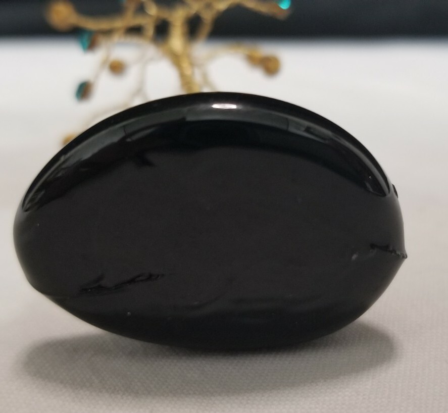 Vintage Crystal Tree Of Life Blue Zircon* Gems in Agate Base in