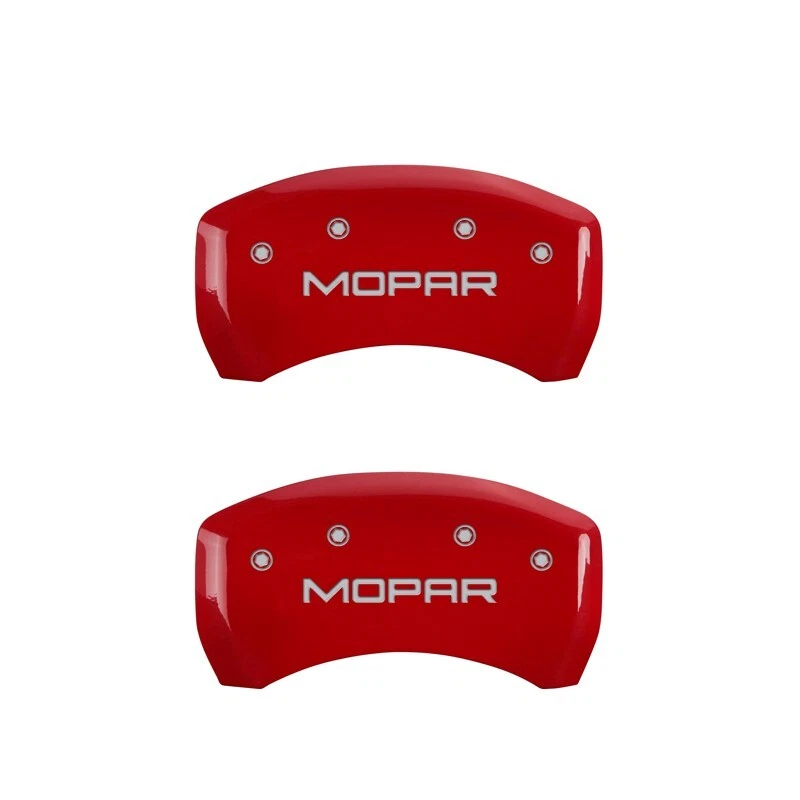 Dodge Ram 1500 2011-2018 delanteras + traseras rojas MGP cubiertas de pinza de disco de freno "Mopar" Foto 3 de 4