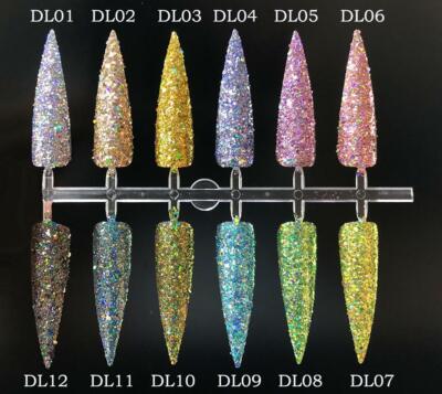 CHUNKY GLITTER MIXED HOLOGRAPHIC MIX Gesicht Körper Kosmetik Pailletten Glitzer Nail Art
