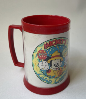 Vintage ThermoServ Mickey Mouse Latin Carnival Drinking Mug Made
