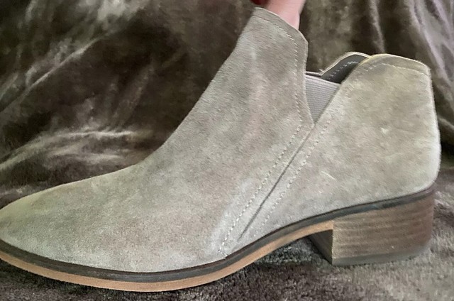 dolce vita taupe suede booties
