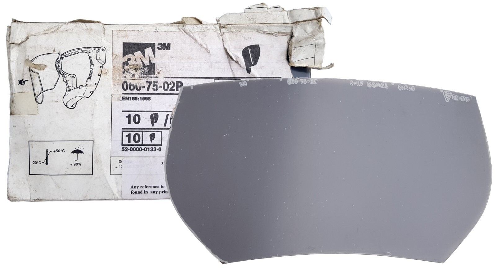 10x VISOR Replacement TINTED Helmet Face Protection Shield EN166 | 3M 060-75-02