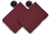 2Er Pack Waschhandschuhe Waschlappen Bordeaux 16X21 Cm Frottee Baumwolle Set