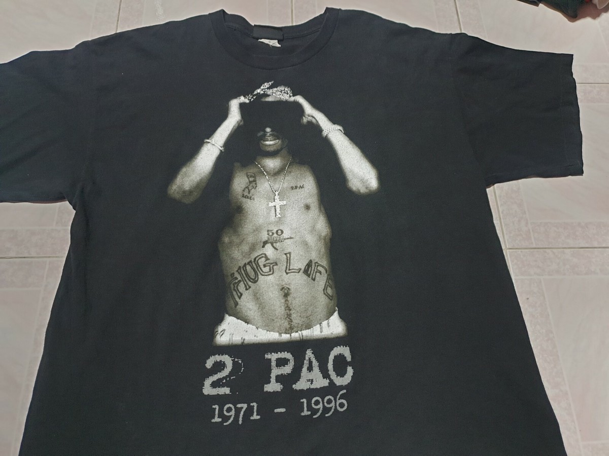 2Pac Thug Life Tシャツ XXL ラップT vintage Vintage Y2K Tupac Shakur T Shirt Mens XL Black 2Pac Thug