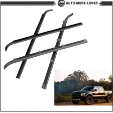 Rubber Window Sweep Felts Seals Weatherstrip 4 Kit For Ford Truck Inner & Outer