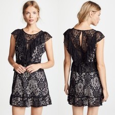 BB Dakota X RSVP Womens Size 6 Shaken Not Stirred Lace Dress Black $115