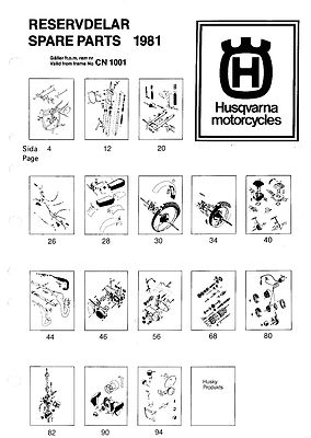 #ad Husqvarna Parts Manual Book 1981 WR 430 CR 430 WR E 430 amp; XC 430 $19.50