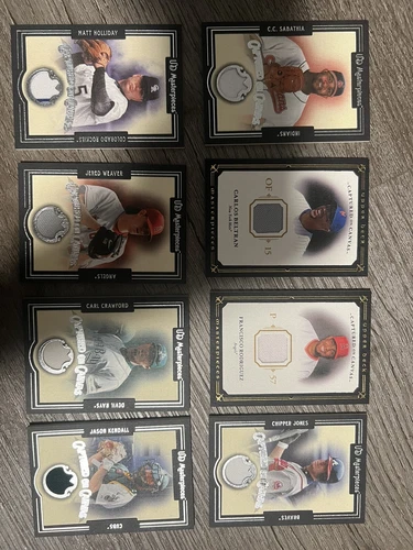 assorted game worn jersey baseball cards lot