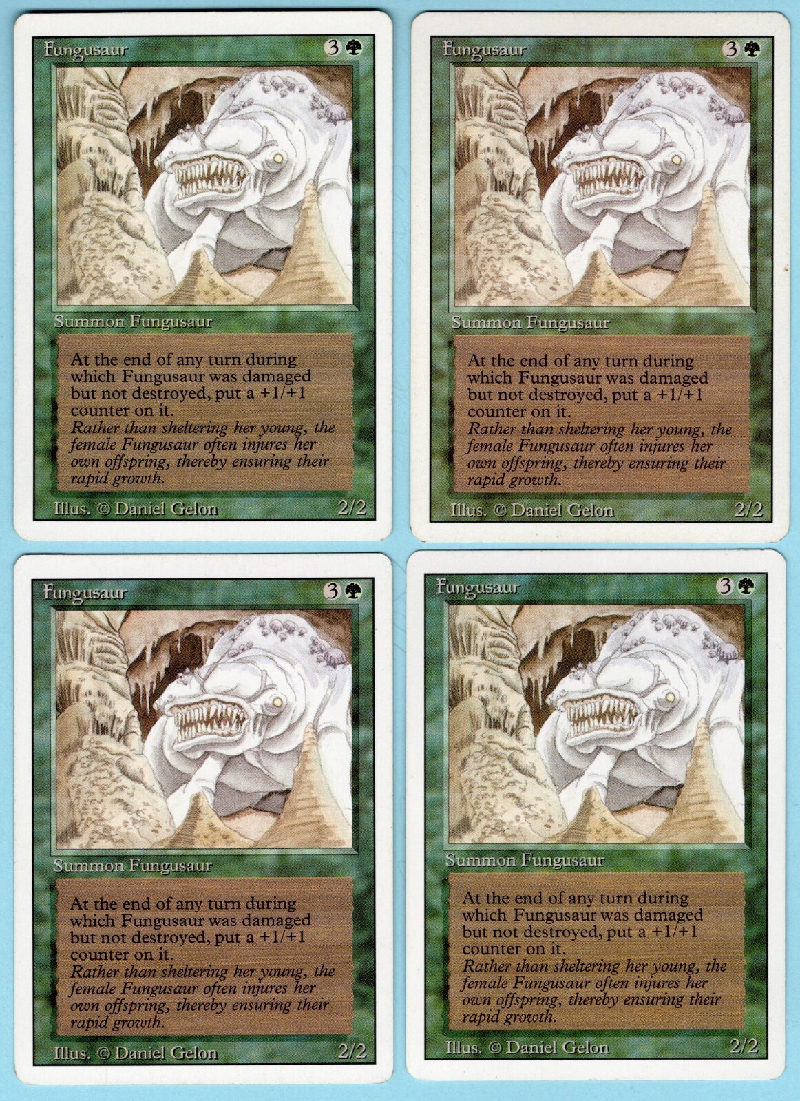 Fungusaur x4 4x 1994 Revised Edition PLAYSET Green Rare Creature MTG SP - NM AZ2