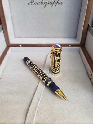 Montegrappa Euro 2002 Gold Plated Sterling Silver Limited Edition Rollerball Pen