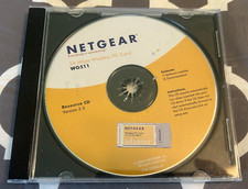 Vintage NetGear 54 Mhps WIreless PC Card WG511 Resorce CD V 2.5 CD-Rom RARE
