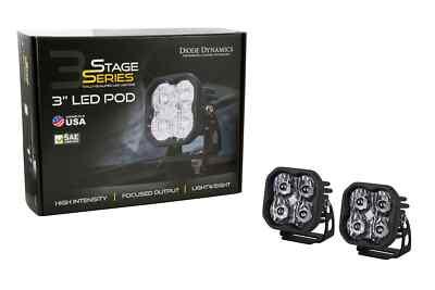Diode Dynamics SS3 Sport White Driving w/ Angled Bezel, Pair, New Overstock