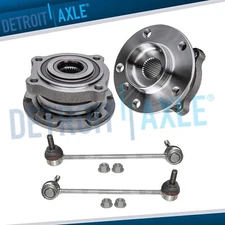 Front Wheel Bearing Hubs Assembly Sway Bar Links for 2010 2011 2012 BMW X5 X6