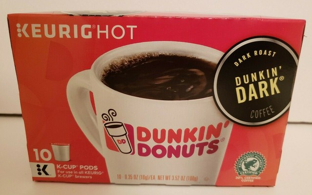 Dunkin Donuts Dark K Cup Pods Roast For Keurig Brewers 10
