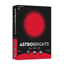 Astrobrights 24lb Re Entry Red Colored Paper 500 Sheets 8.5 x 11 Inch