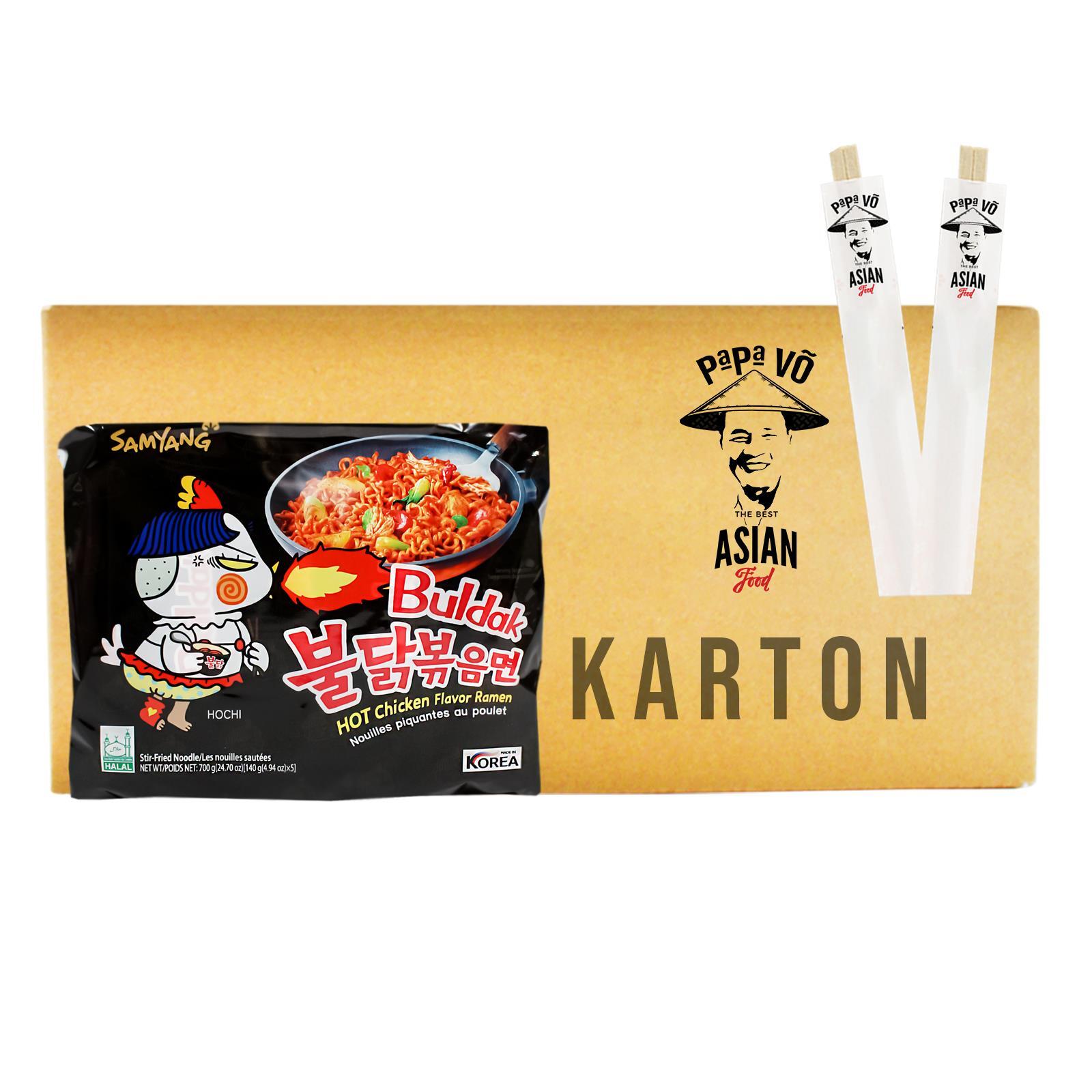 40x140g Samyang Buldak Hot Chicken Flavor Instant Ramen Nudeln scharf