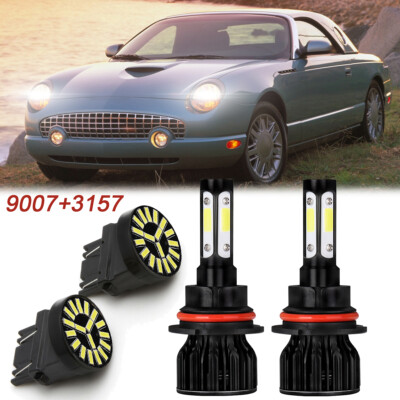 LED Headlight Turn Signal Light Bulbs Combo 4X FOR FORD THUNDERBIRD 2002-2005