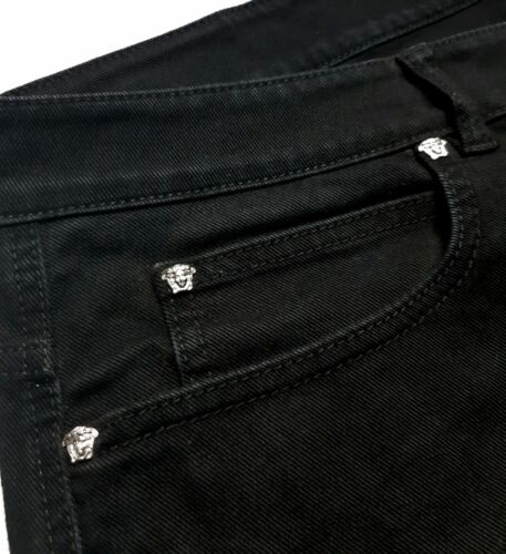 Versace Mens Black Jeans Denim Medusa 32 Inch Waist W32 L32 - Picture 5 of 9