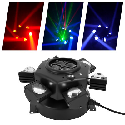 6 Arm Bee Eye LED Beam Moving Head Laser Light DJ Lights DMX Stage Effects RGBW