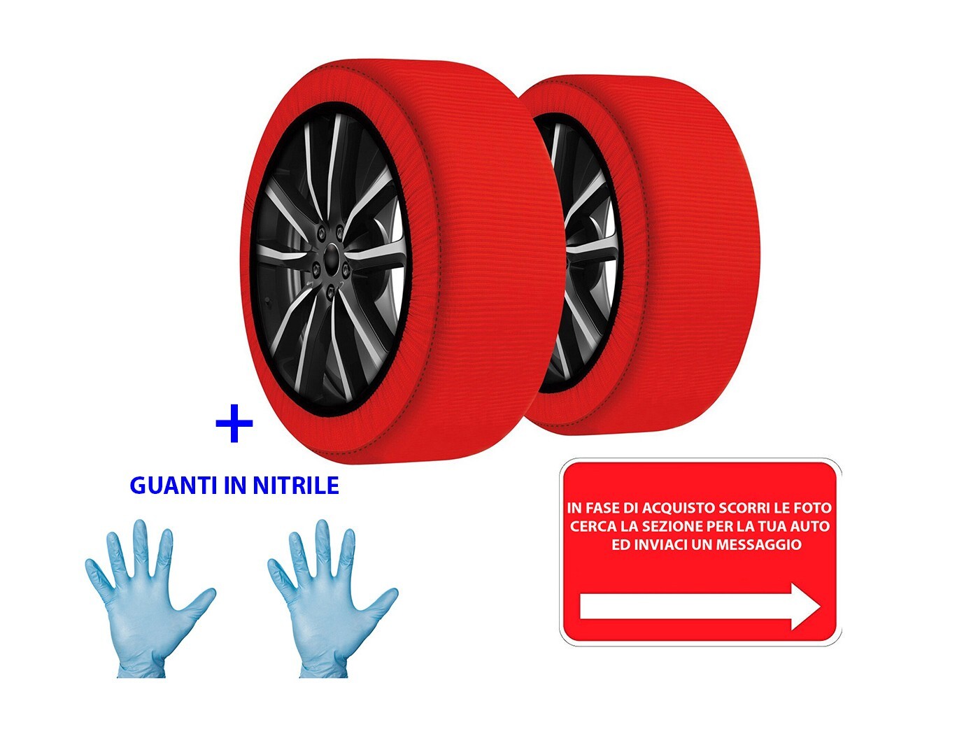Calze da Neve Catene per Auto Omologate Compatibili con Fiat Panda Iii Dal 2012 - Miniatura 2